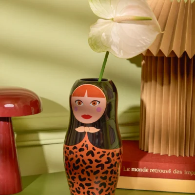 Vase-Dolls-Léopard- Fluid Market-Fleurs-Fortunas-Mouscron
