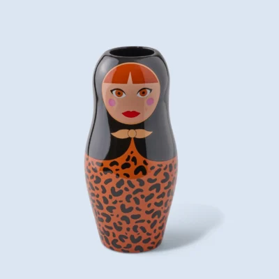 Vase-Dolls-Léopard- Fluid Market-Fleurs-Fortunas-Mouscron