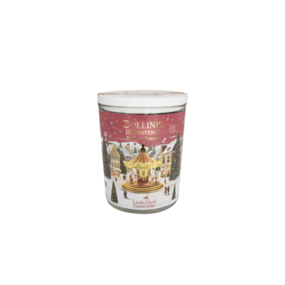 Bougie-Parfumée-Litchi-Givré-Collines-de-Provence-Fleurs-Fortunas-Mouscron
