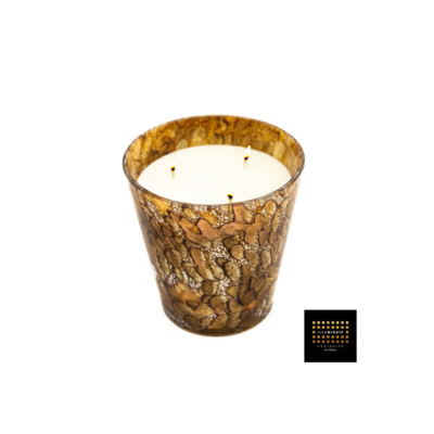Bougie-Conic-Gold-L-Fidrio-Fleurs-Fortunas-Mouscron